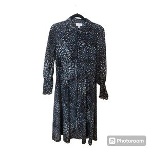 Topshop Multicolor Floral Button-Up Midi Dress – Size 4